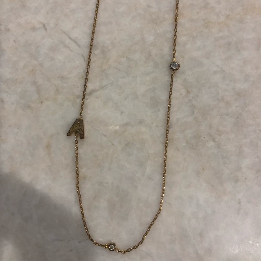 9 inch Initial Necklace: Letter A
